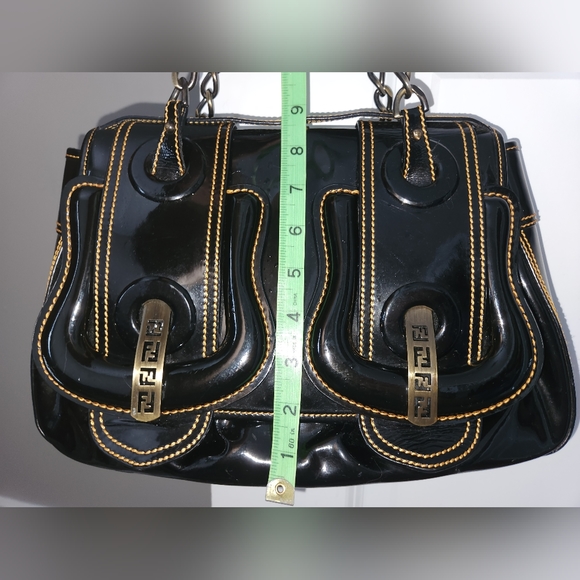 Fendi B Bag in Black Patent Leather - Picture 11 of 12